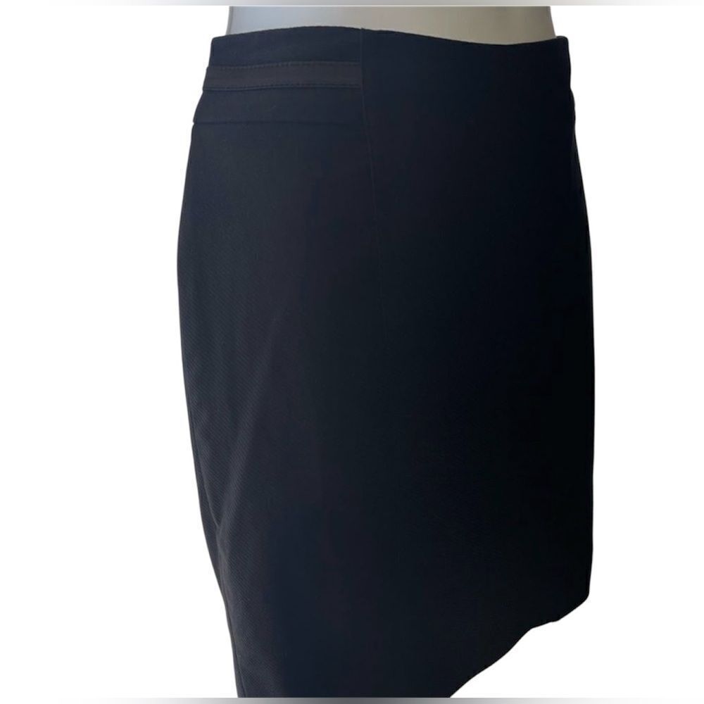 Bebe 0 Pencil Skirt with Leather Embelishments Corporate Goth